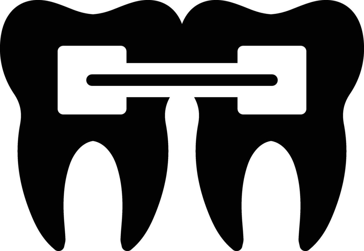 Tooth Braces Vector Icon