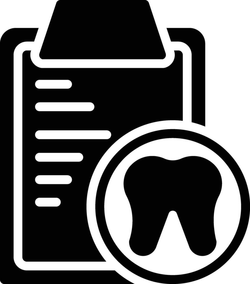 icono de vector de registro dental