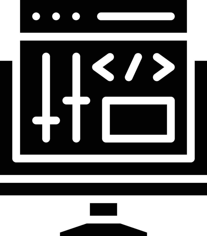 icono de vector de panel de control