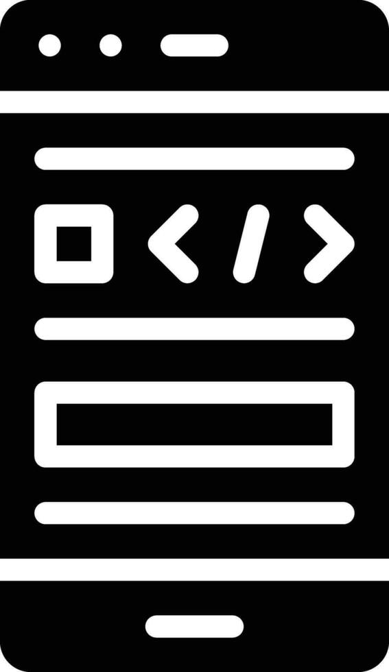 Smartphone Coding Vector Icon