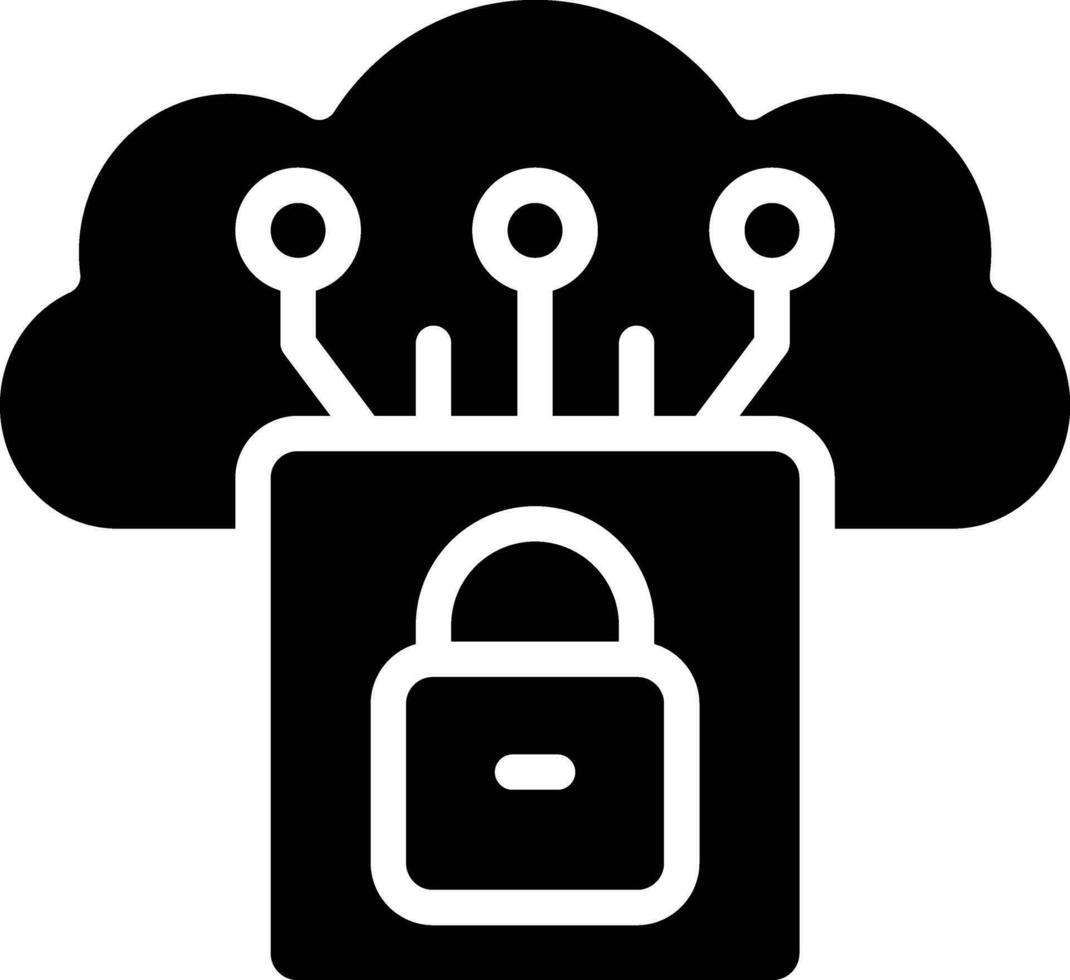 Cloud security Vector Icon