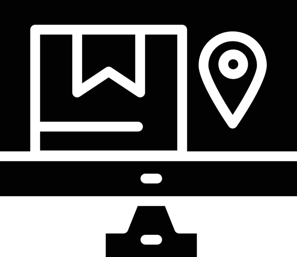 Online Shipment Tracking Vector Icon