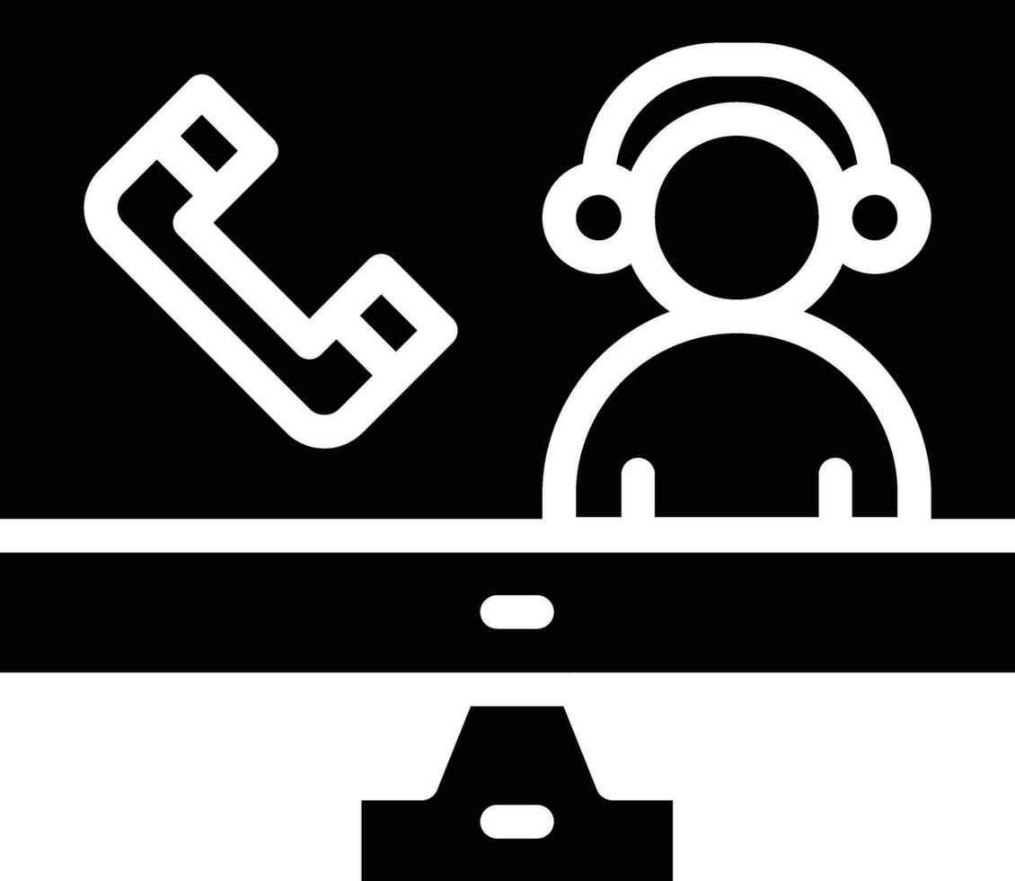 Online Call Center Vector Icon