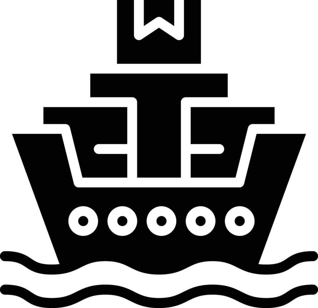 Worldwide Shipping Boat Vector Icon
