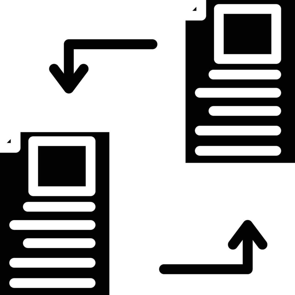 icono de vector de intercambio de documentos