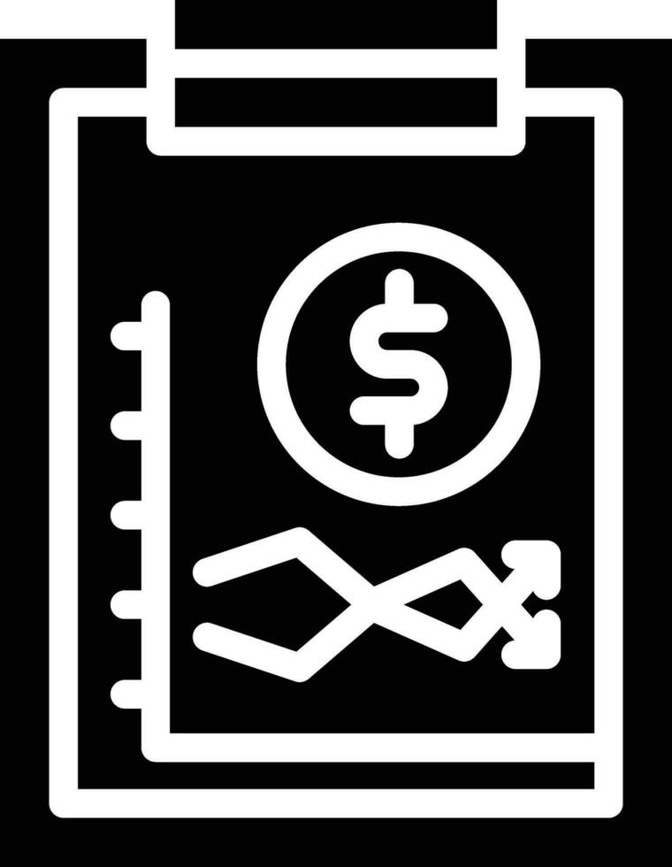 Stock Market Report Vector Icon