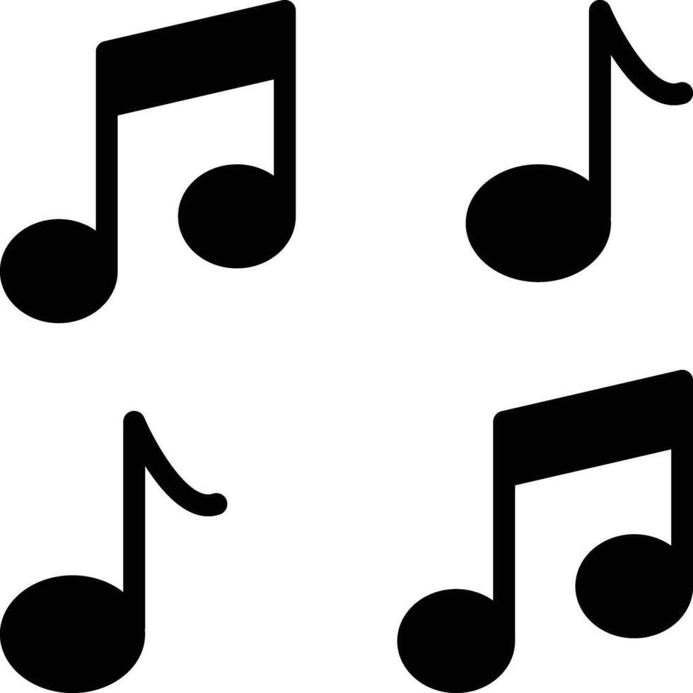 icono de vector de notas musicales