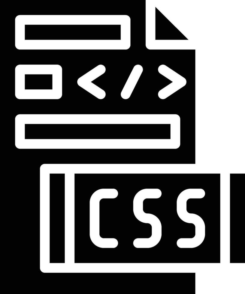 icono de vector de archivo css