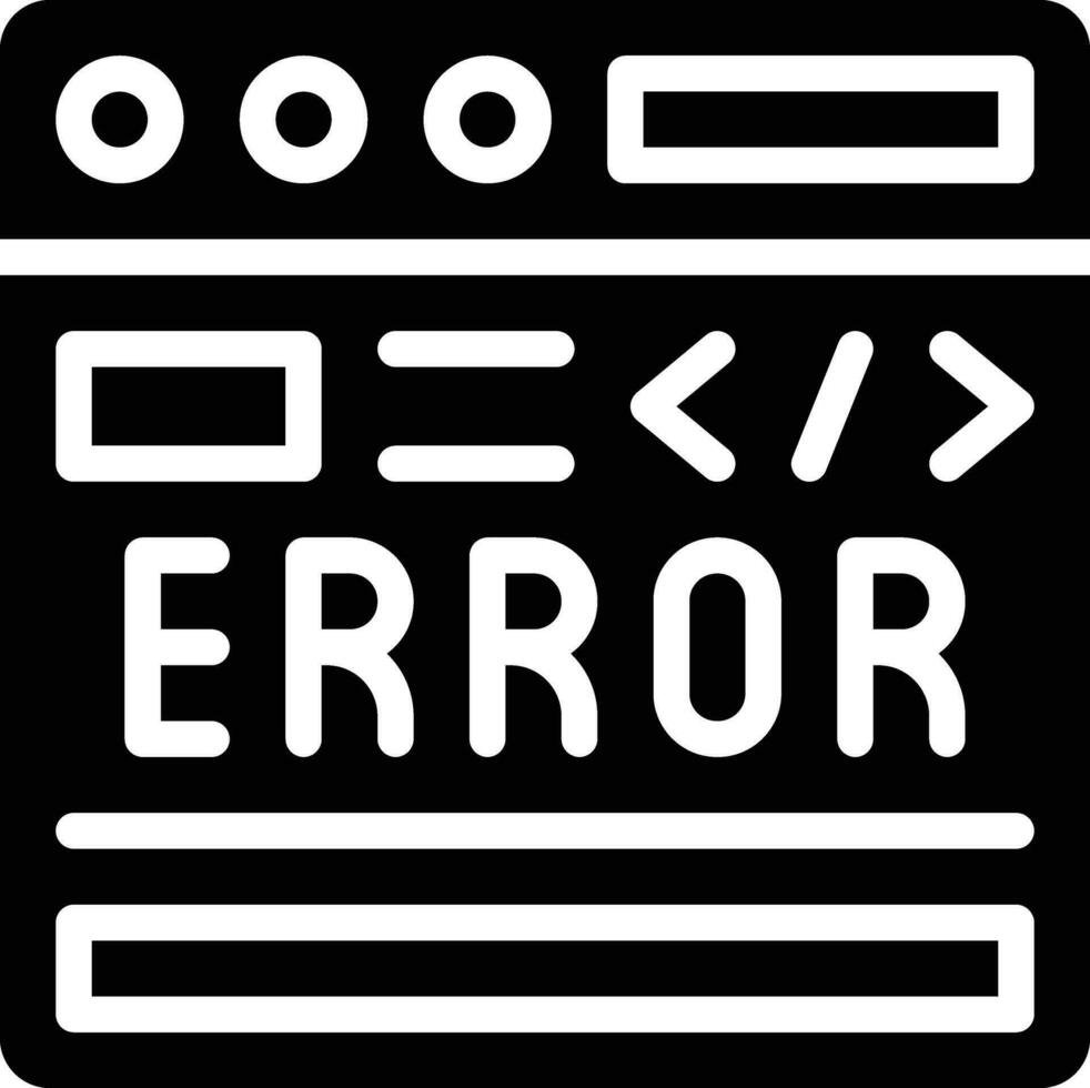 código error vector icono