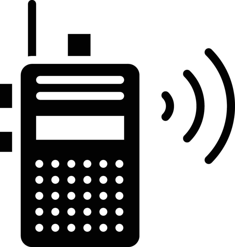 icono de vector de walkie-talkie