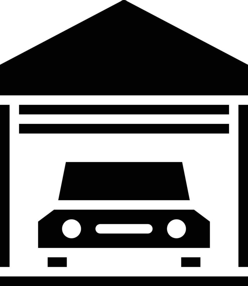 Car Garage Vector Icon