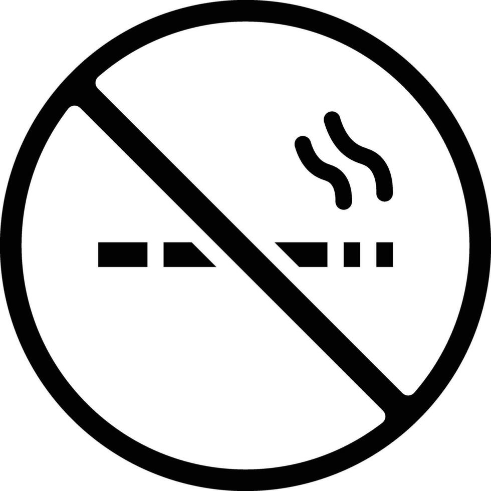 No fumando zona vector icono