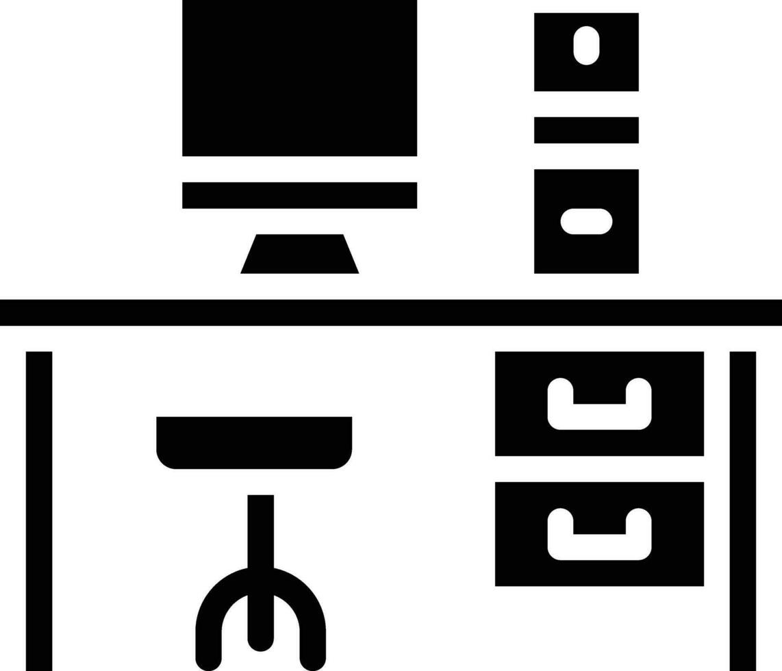 Computer Table Vector Icon