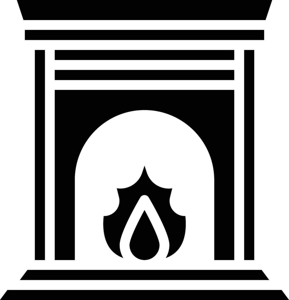 icono de vector de chimenea