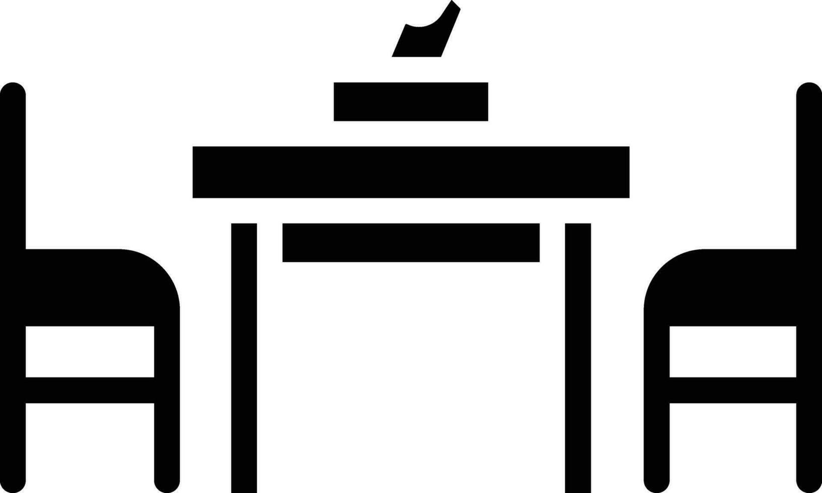 icono de vector de mesa de comedor