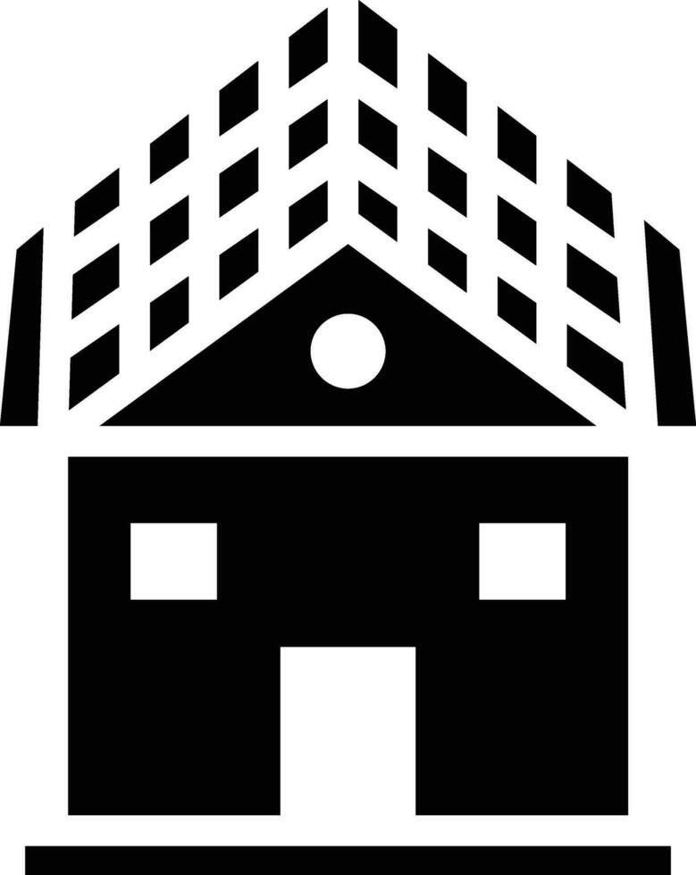 Solar House Vector Icon