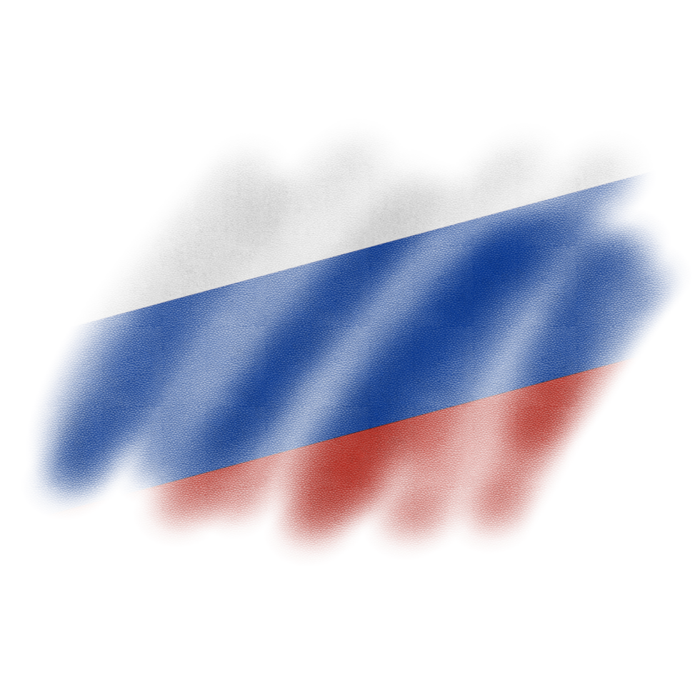 Russia Brush Flag png