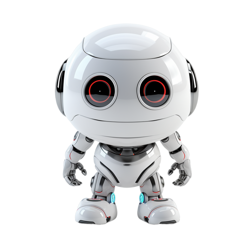 AI generated Cute robot on transparent background to decorate project png