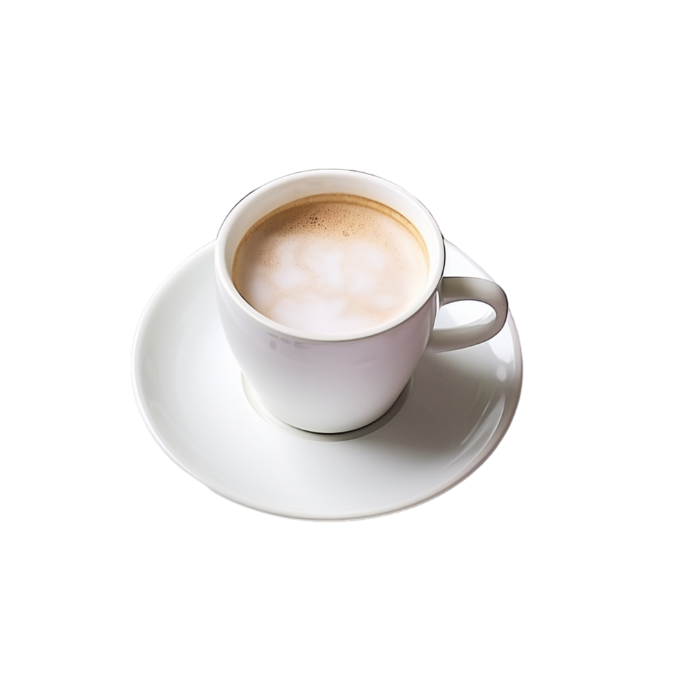 ai generado un taza de café en un transparente antecedentes png