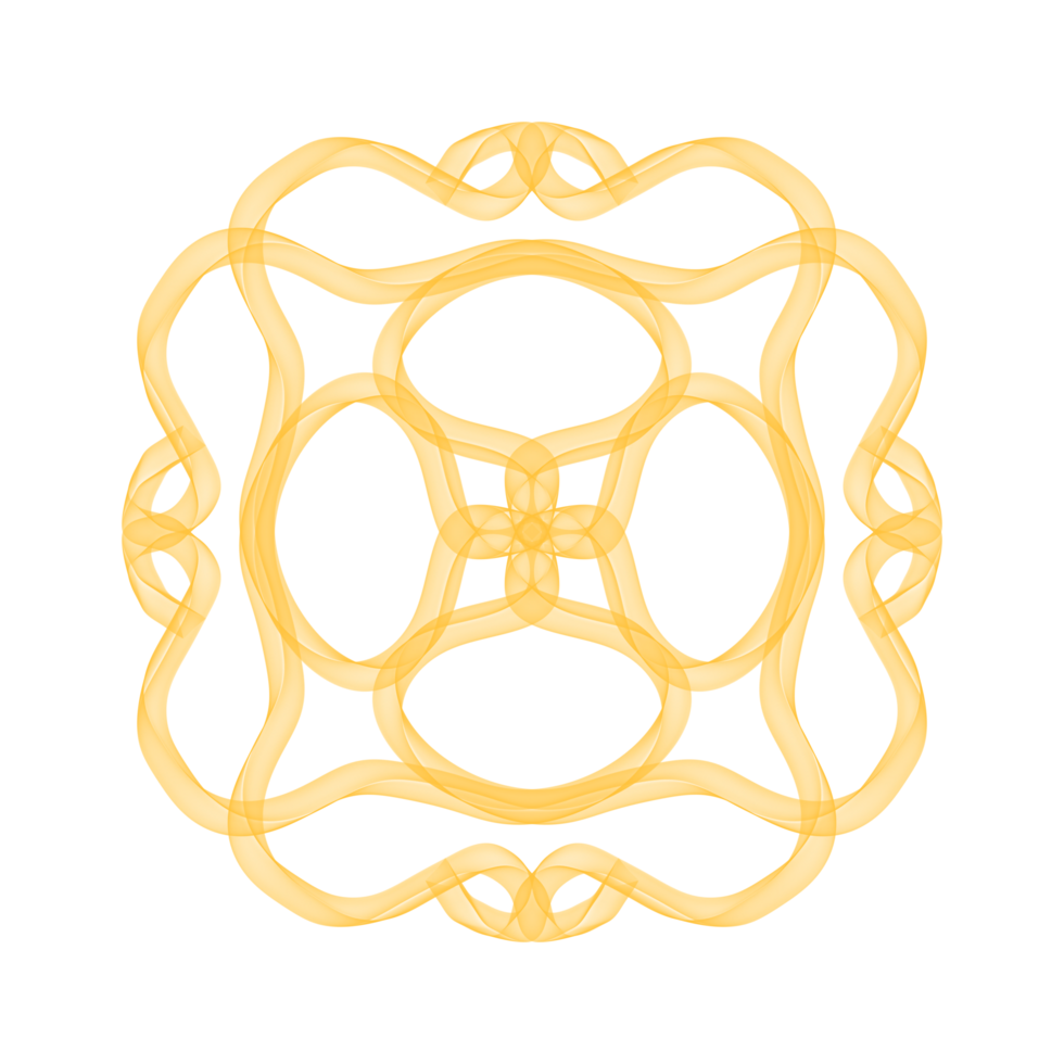 Abstract Line Yellow Flower png