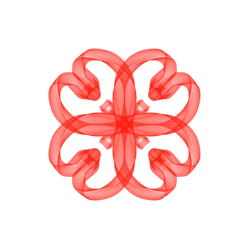 Abstract Line Red Flower png