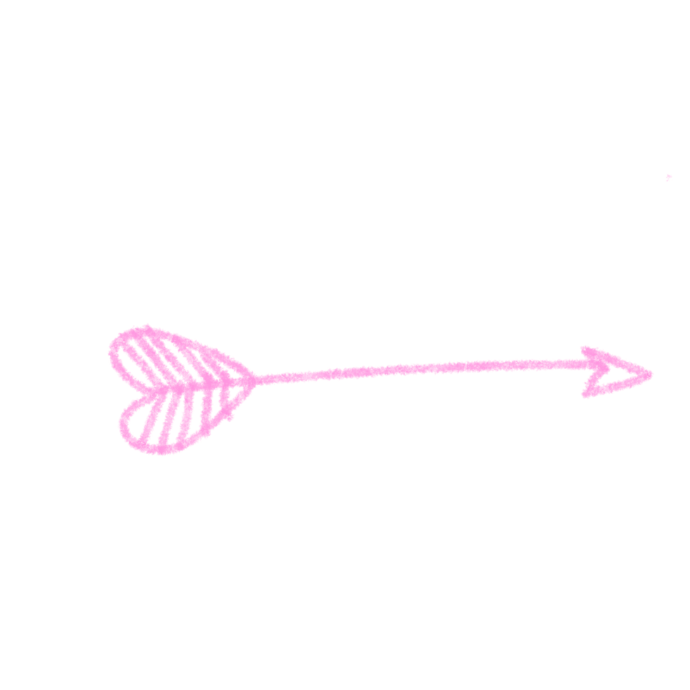 Hand drawn valentines arrow png