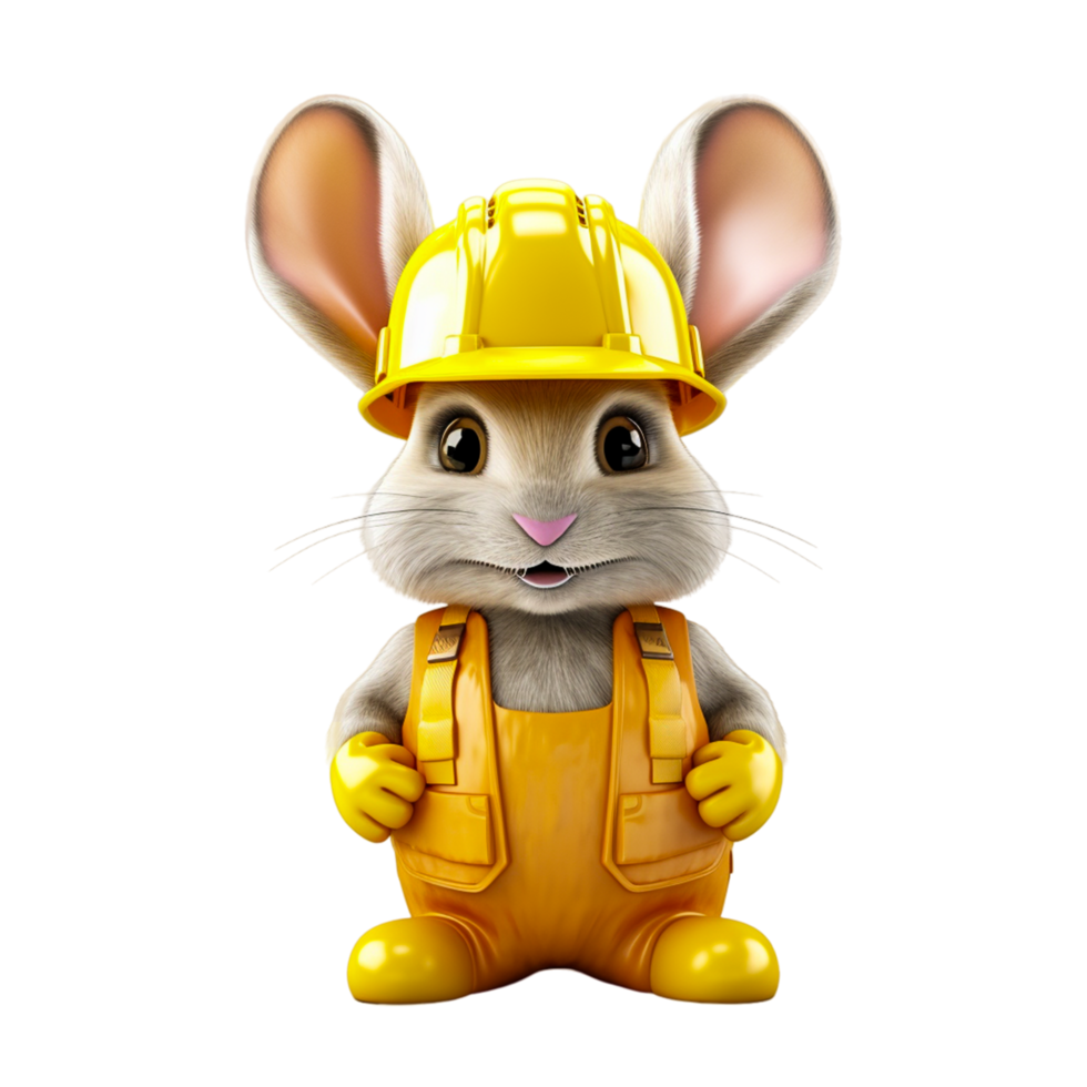 ai generato super carino bambino ratto nel 3d cartone animato stile png