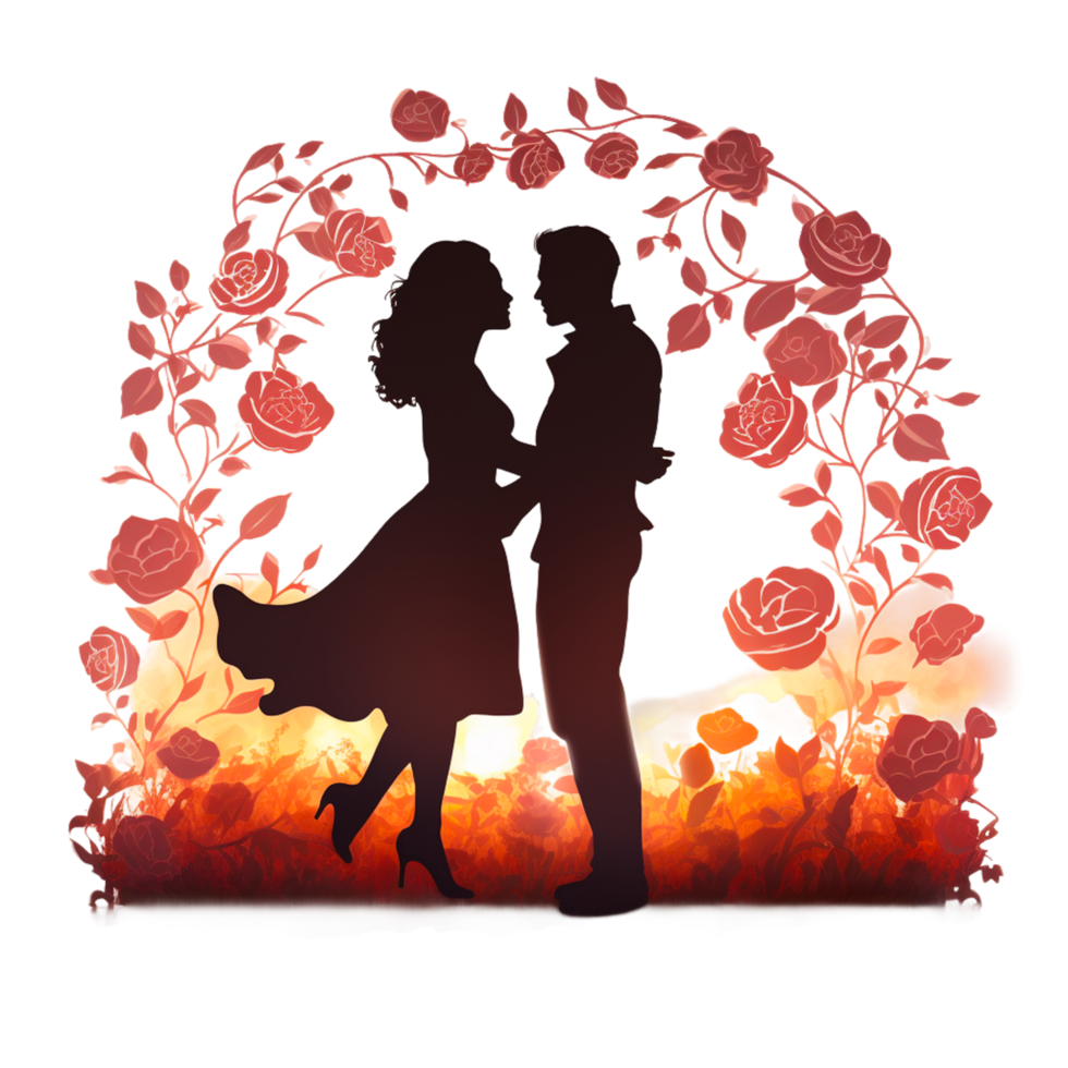 AI generated A couple in love valentine's day special on transparent background png