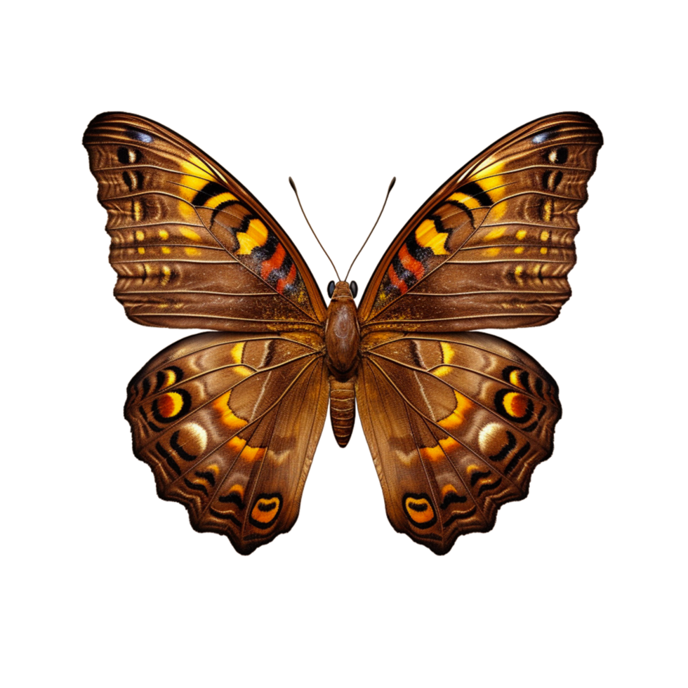 ai generiert Schmetterling 2d Karikatur Illustration auf transparent Hintergrund png
