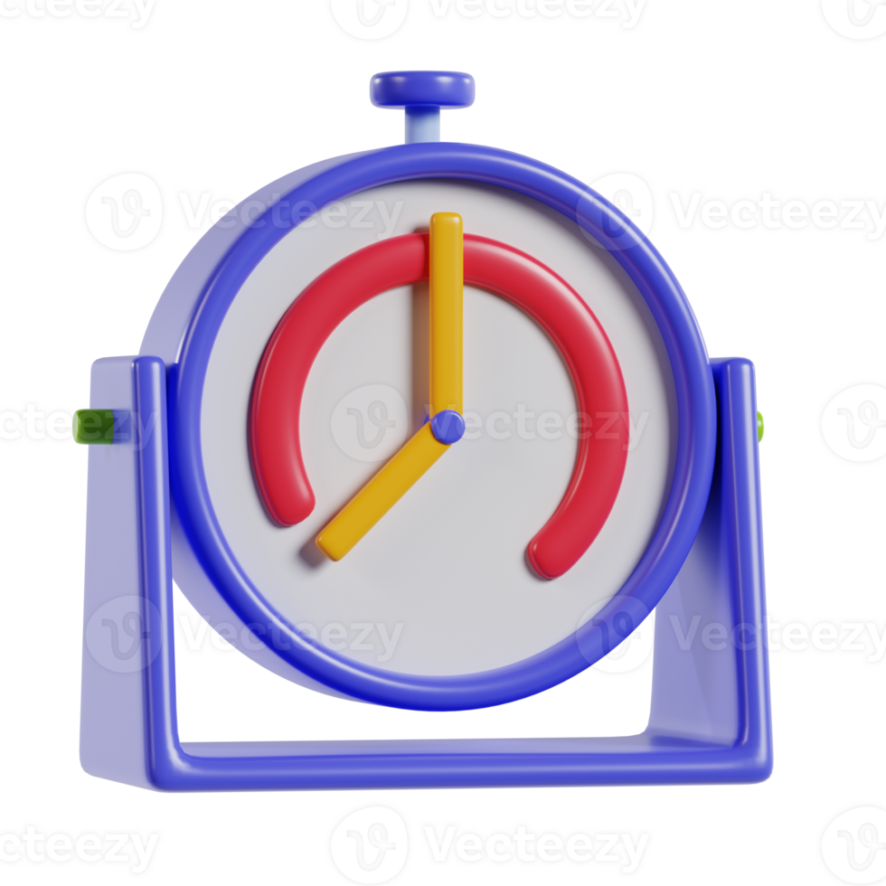 3d illustration av operativ timme ikoner png