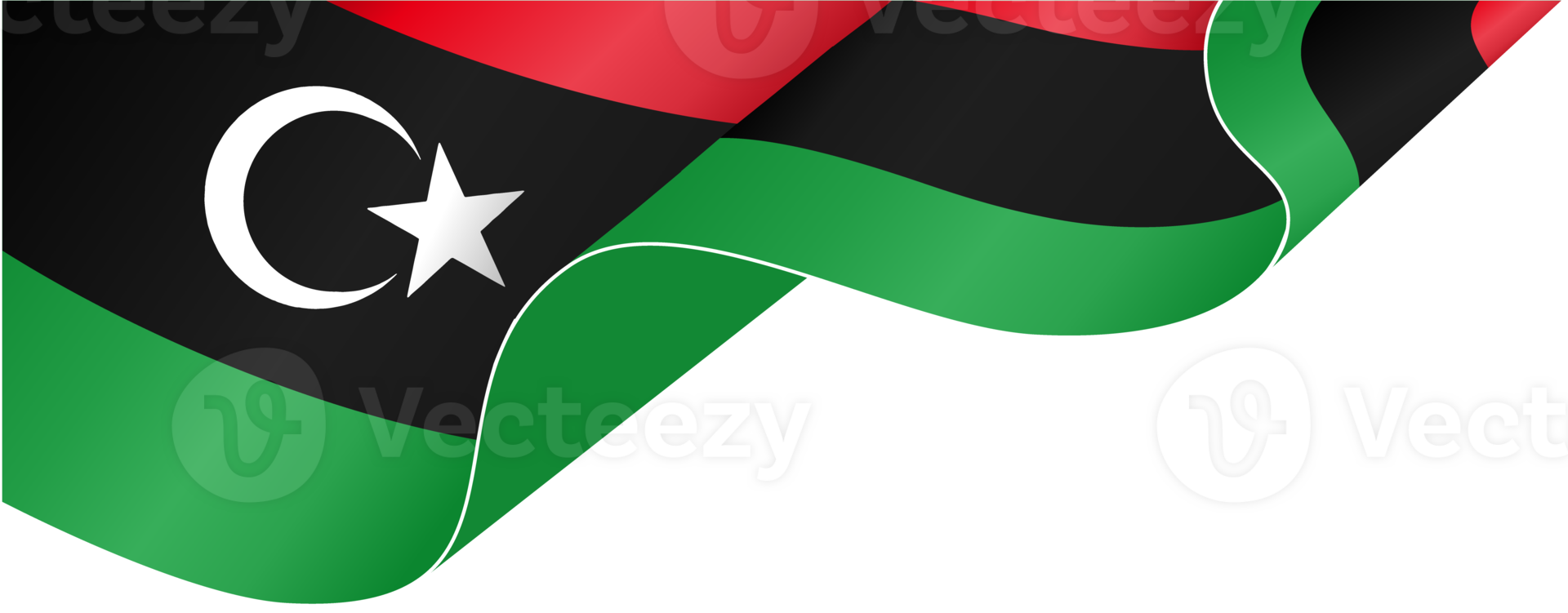 Libya flag wave png