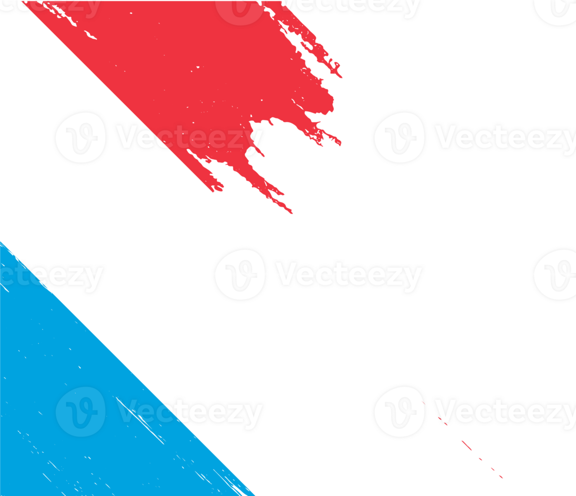 Luxembourg flag with brush paint textured png