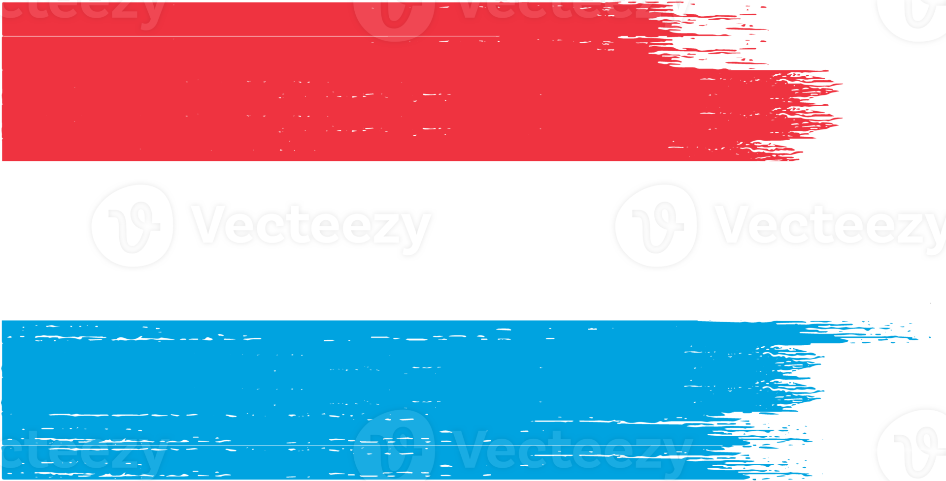 Luxembourg flag with brush paint textured png