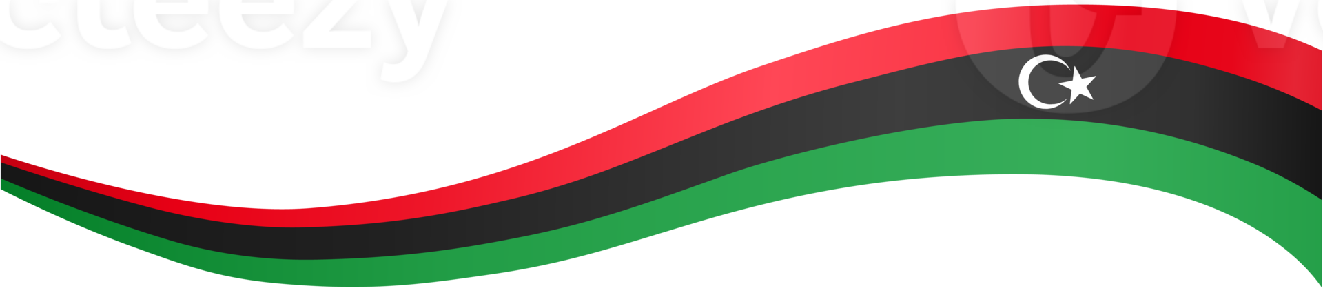 Libya flag wave png