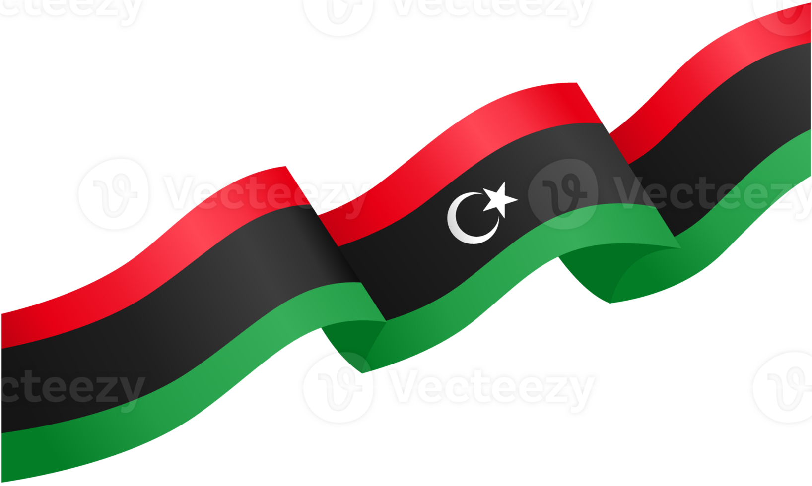 Libya flag wave png