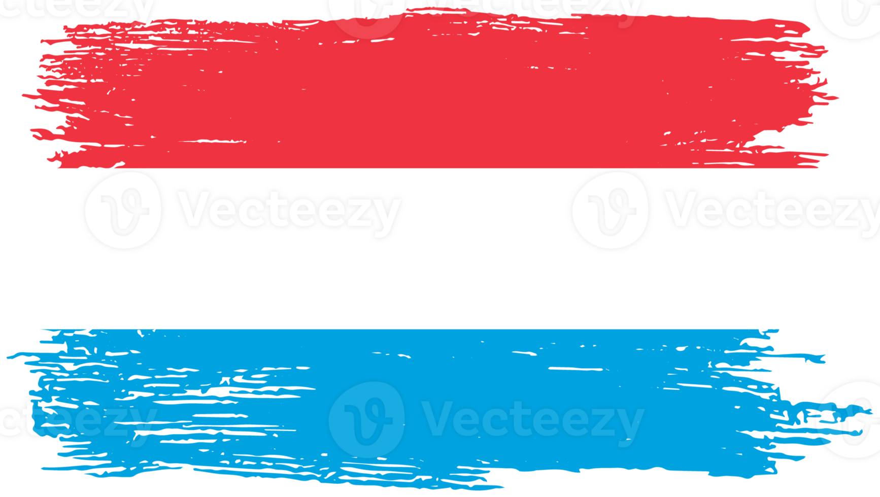 Luxembourg flag with brush paint textured png