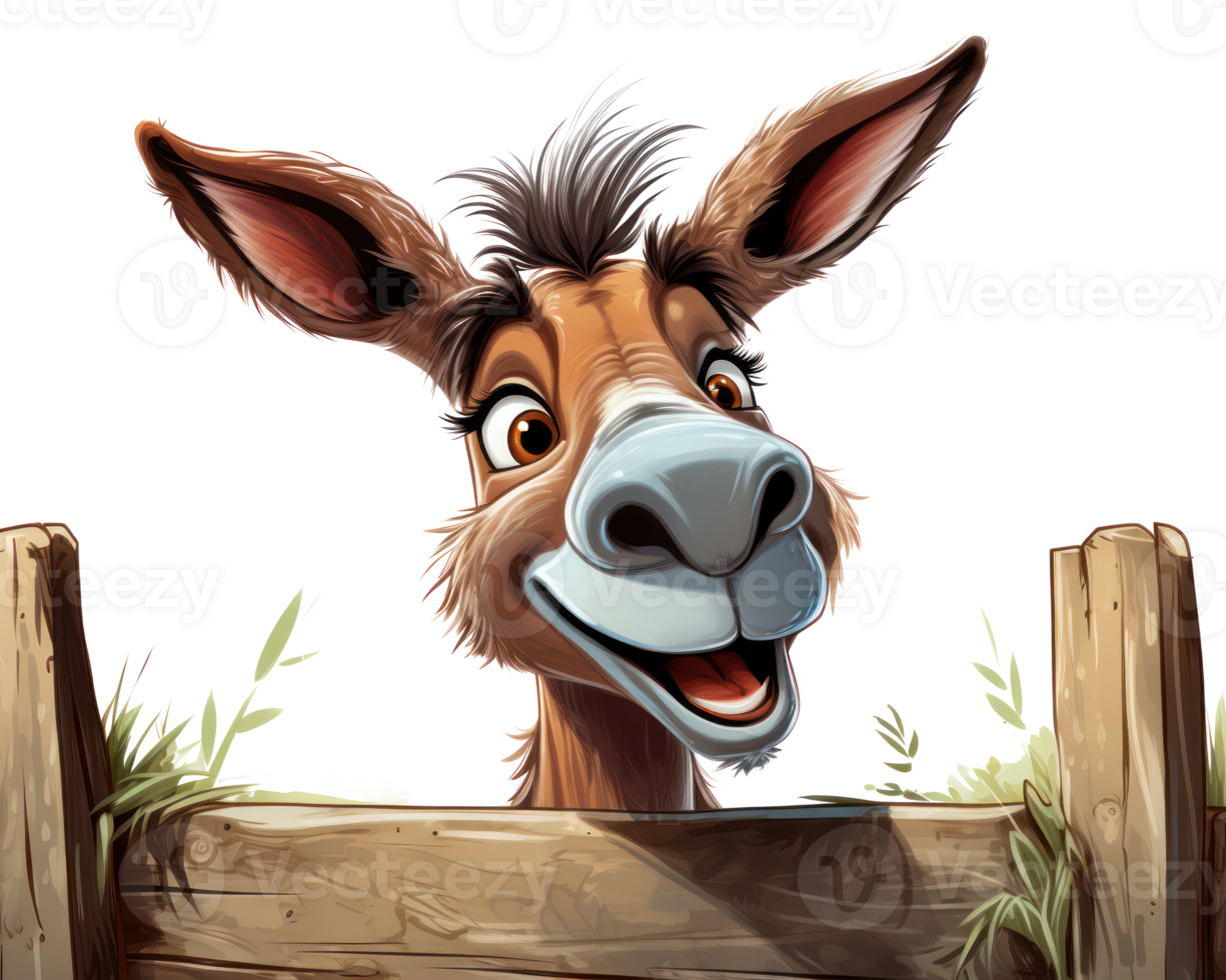 AI generated Donkey in a field png