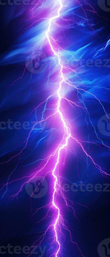 AI generated Feel the power of nature in this electrifying thunderstorm illustration. photo