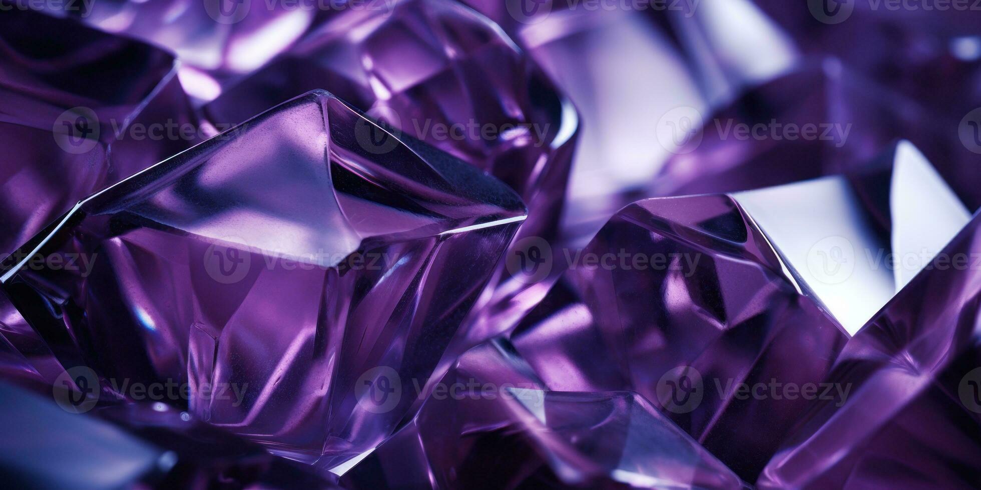 AI generated Mesmerizing close-up of a purple crystals. AI generative. photo