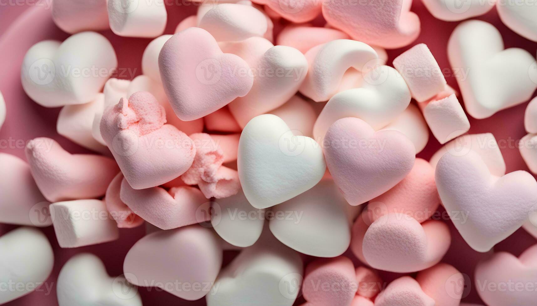 AI generated a pile of pink and white marshmallows photo