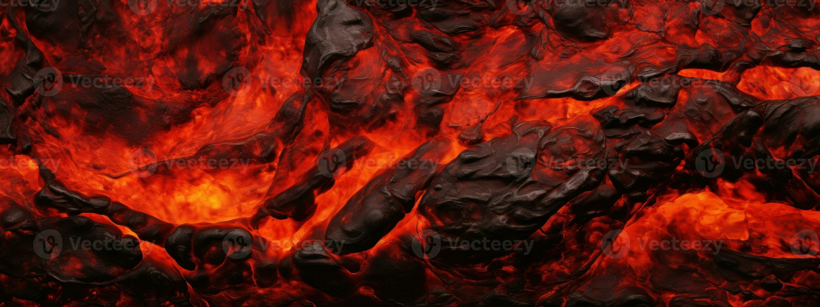 AI generated Vivid lava texture in eruption. AI generative. photo