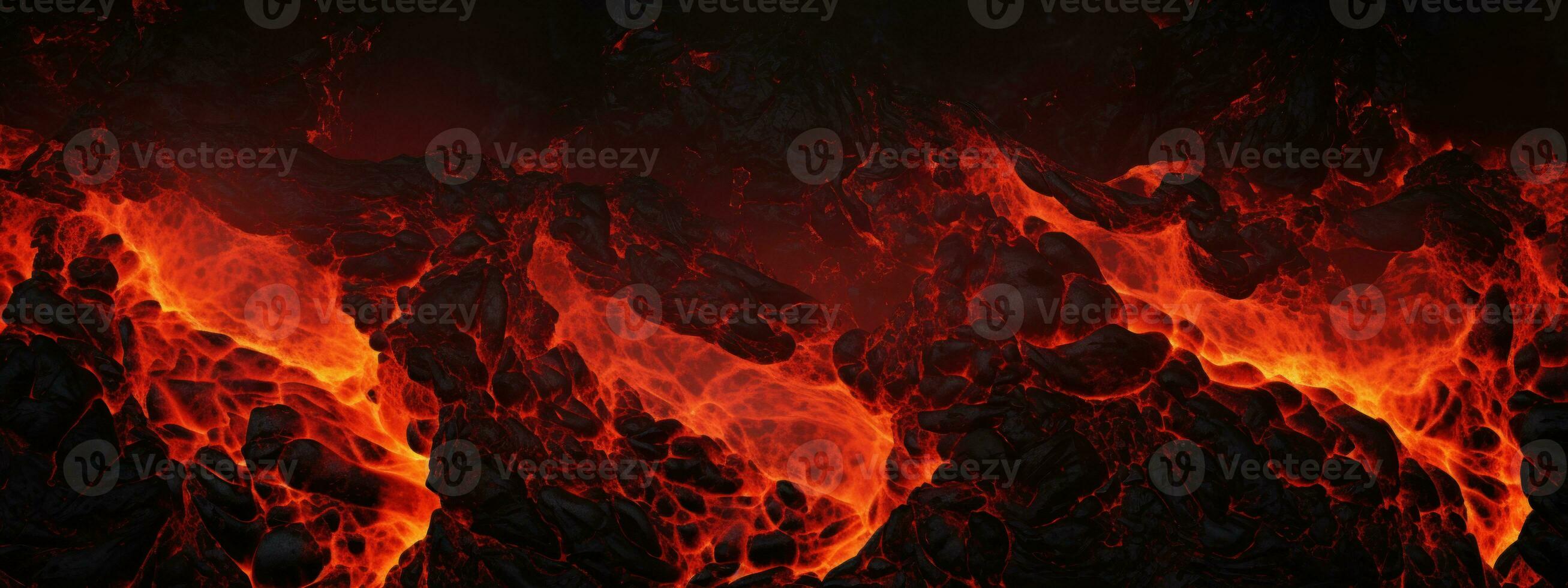 AI generated Vivid lava texture in eruption. AI generative. photo