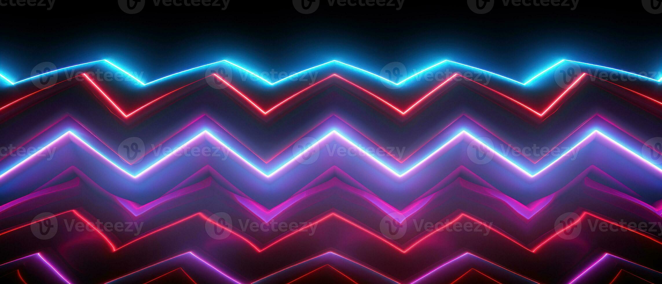 AI generated A mesmerizing neon pattern with a futuristic edge. photo