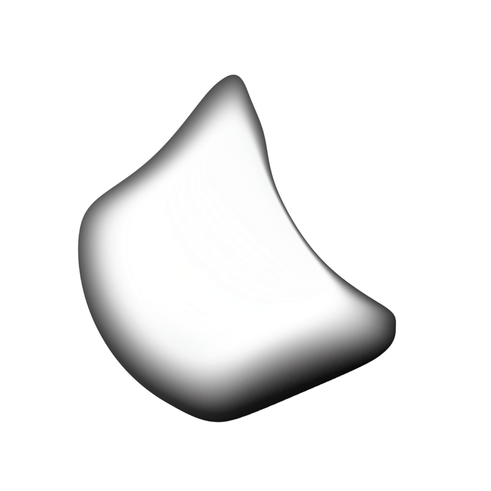 3D Black Bubble Blob png