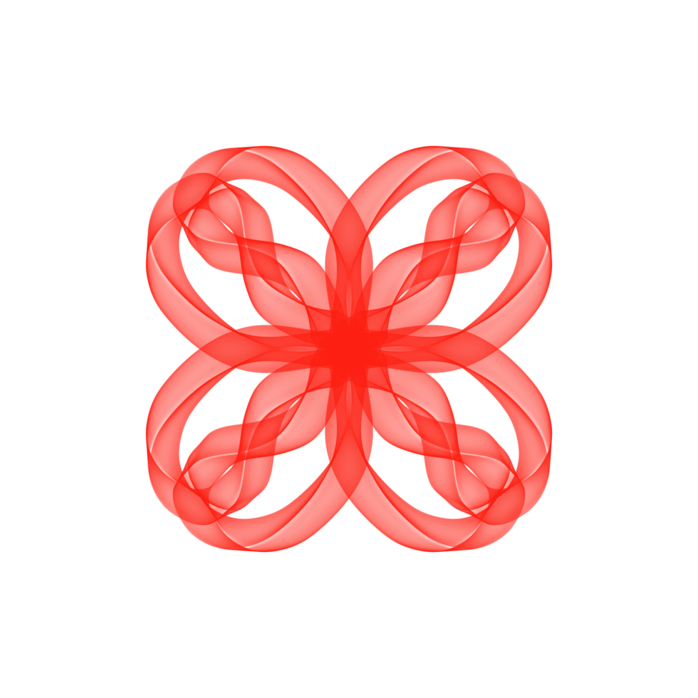 Abstract Line Red Flower png