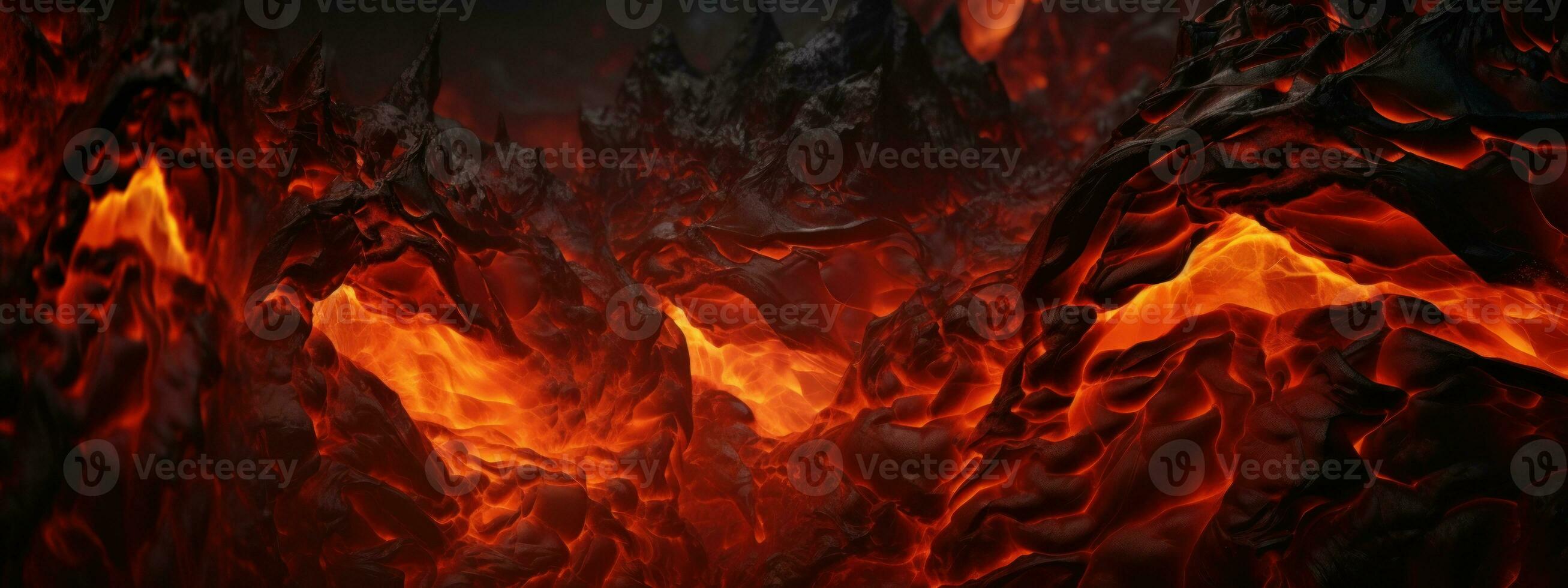 AI generated Vivid lava texture in eruption. AI generative. photo