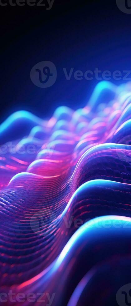 AI generated Capture attention with the dynamic, colorful lines and shapes of this abstract illustration. photo