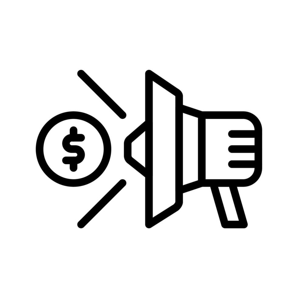 megaphone icon or logo illustration outline style. Icons ecommerce. vector
