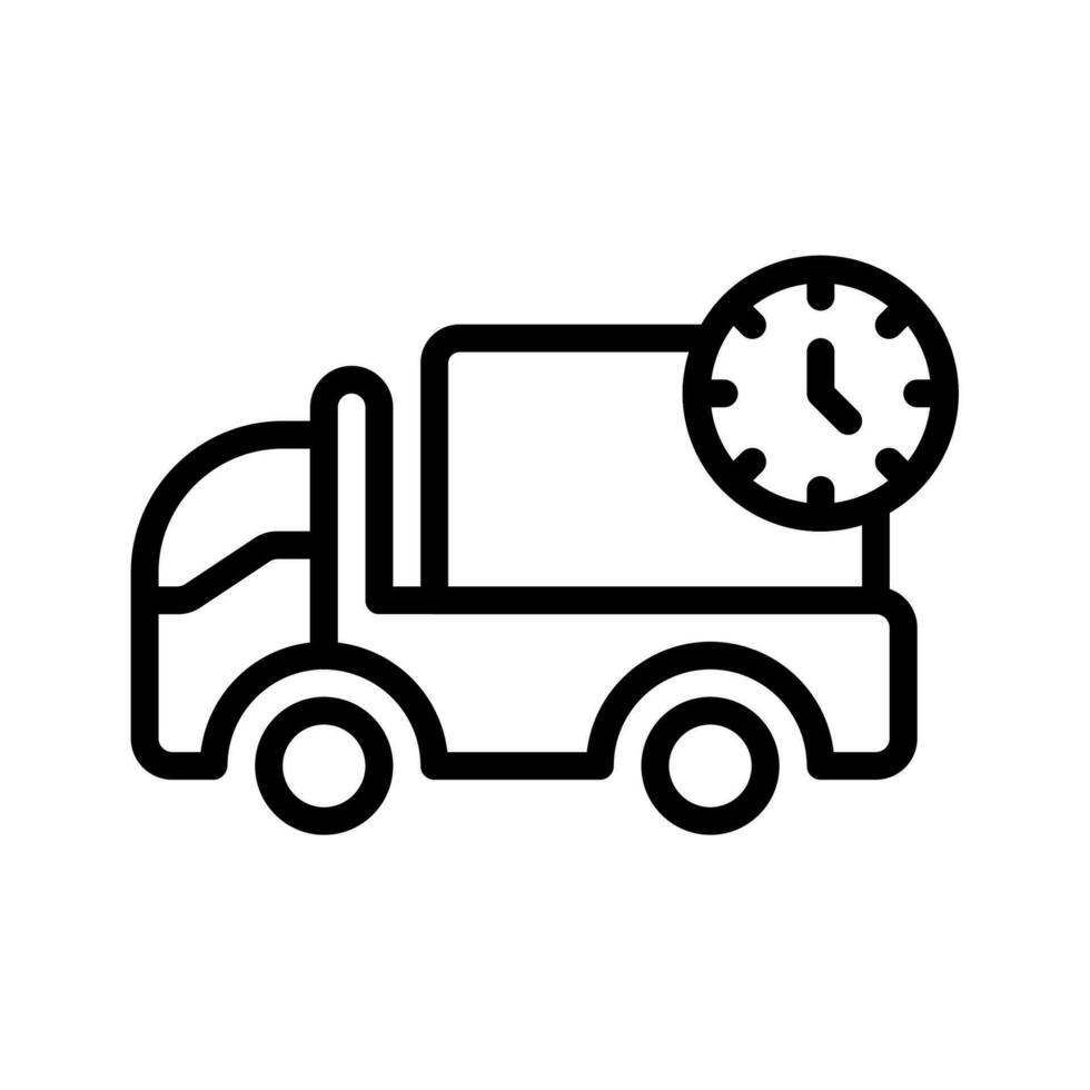 truck clock icon or logo illustration outline style. Icons ecommerce. vector