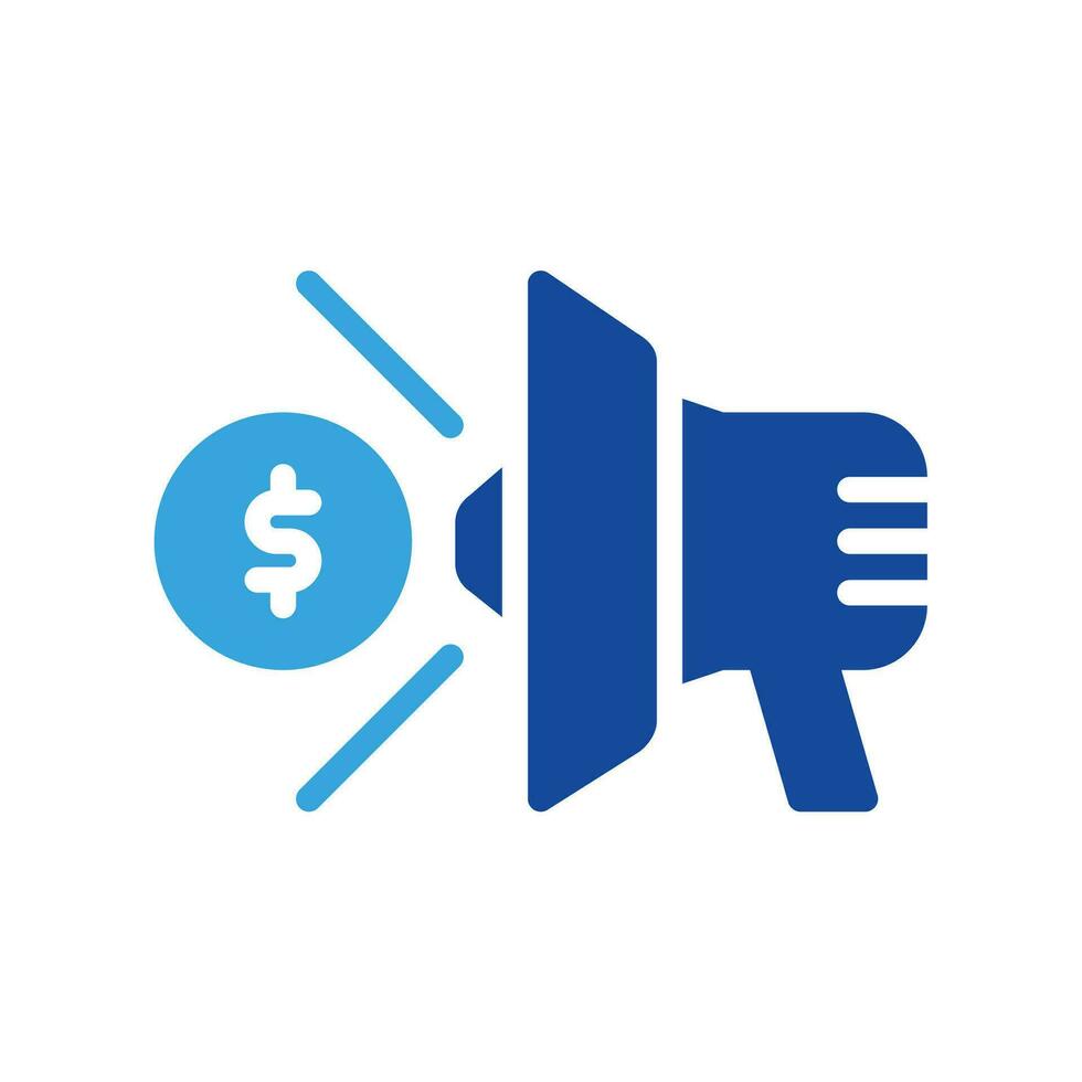 megaphone icon or logo illustration style. Icons ecommerce. vector